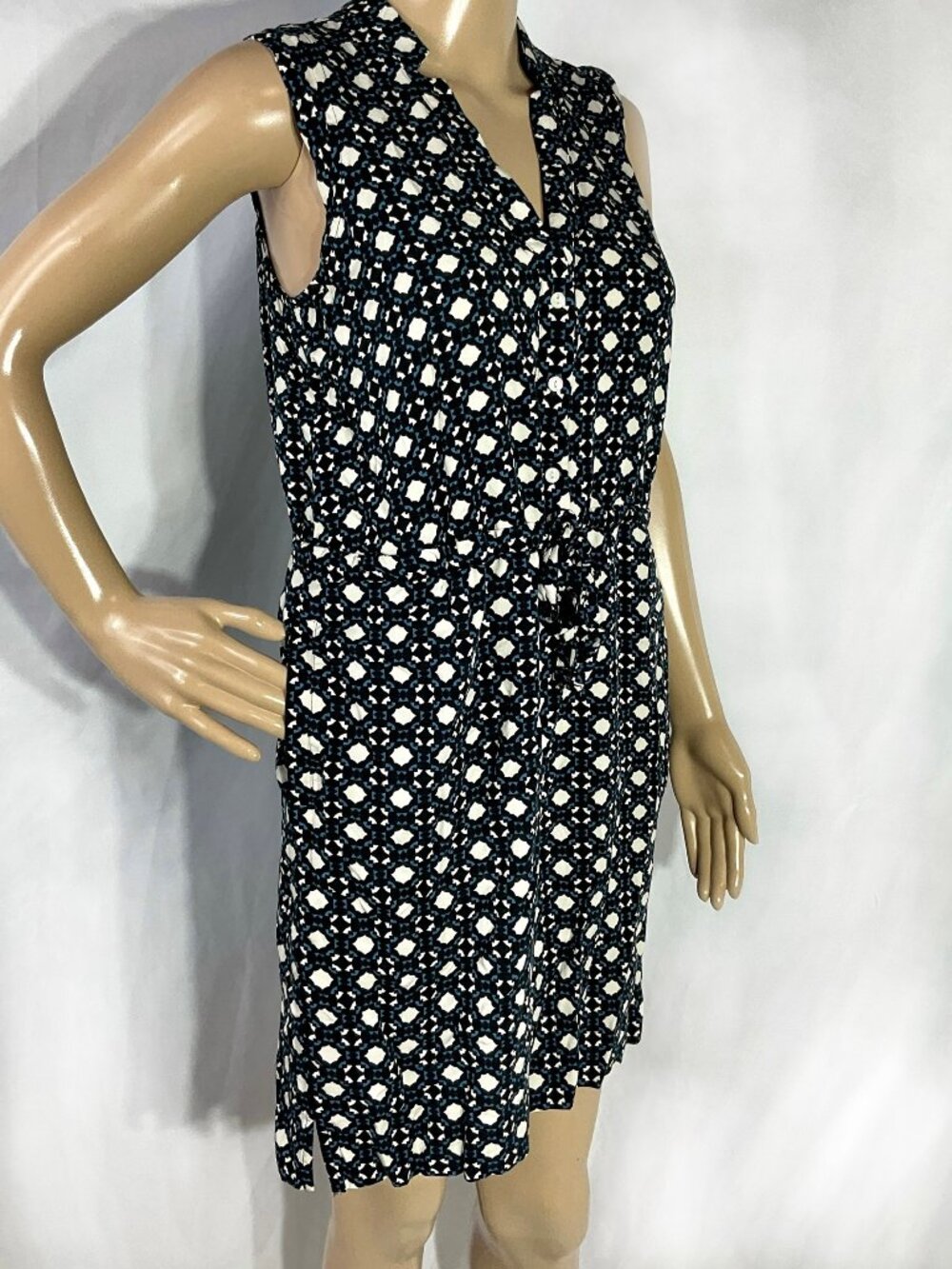 Loft Sz Small Knee Length Dress Shift Womens Sleeveless Rayon